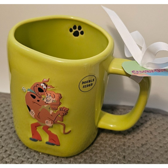 Rae Dunn Scooby Doo ~Heebie Jeebies Double Sided Mug w/ Shaggy and Scooby NWT - Picture 1 of 3